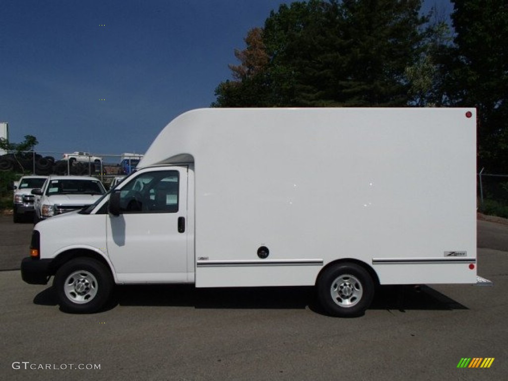 Summit White 2013 Chevrolet Express Cutaway 3500 Moving Van Exterior Photo #81381687