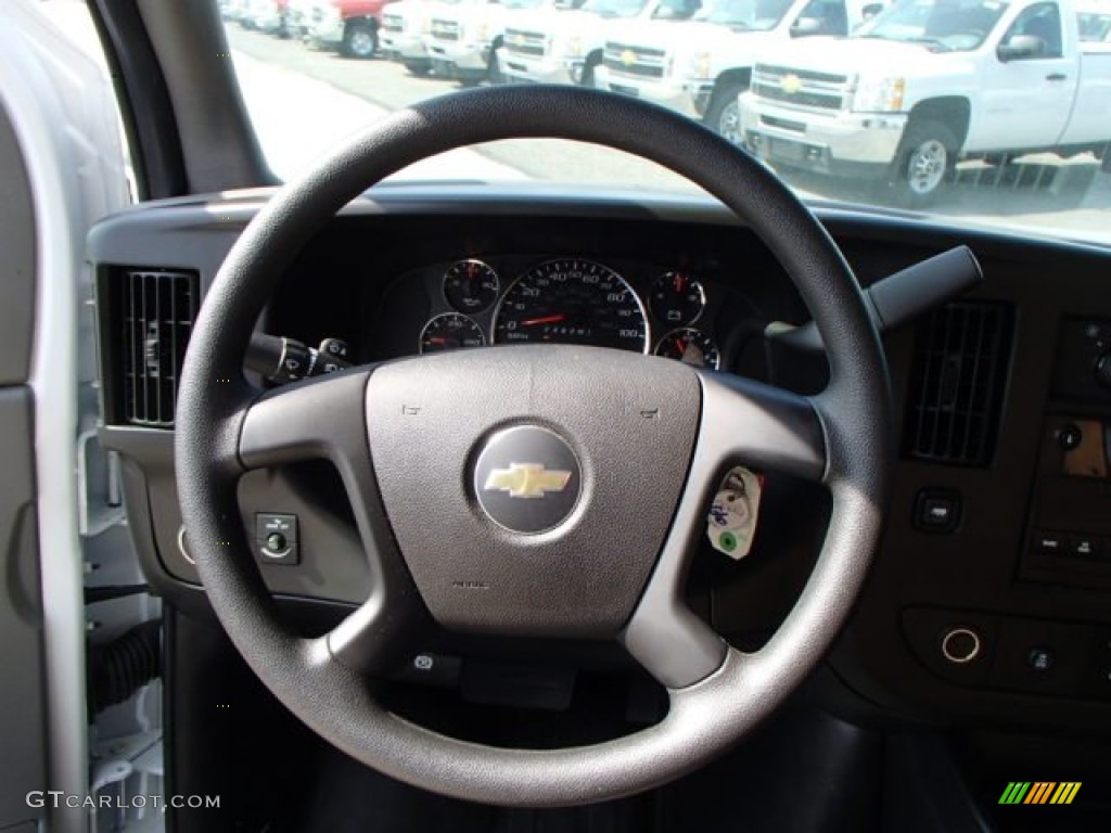2013 Chevrolet Express Cutaway 3500 Moving Van Medium Pewter Steering Wheel Photo #81382041