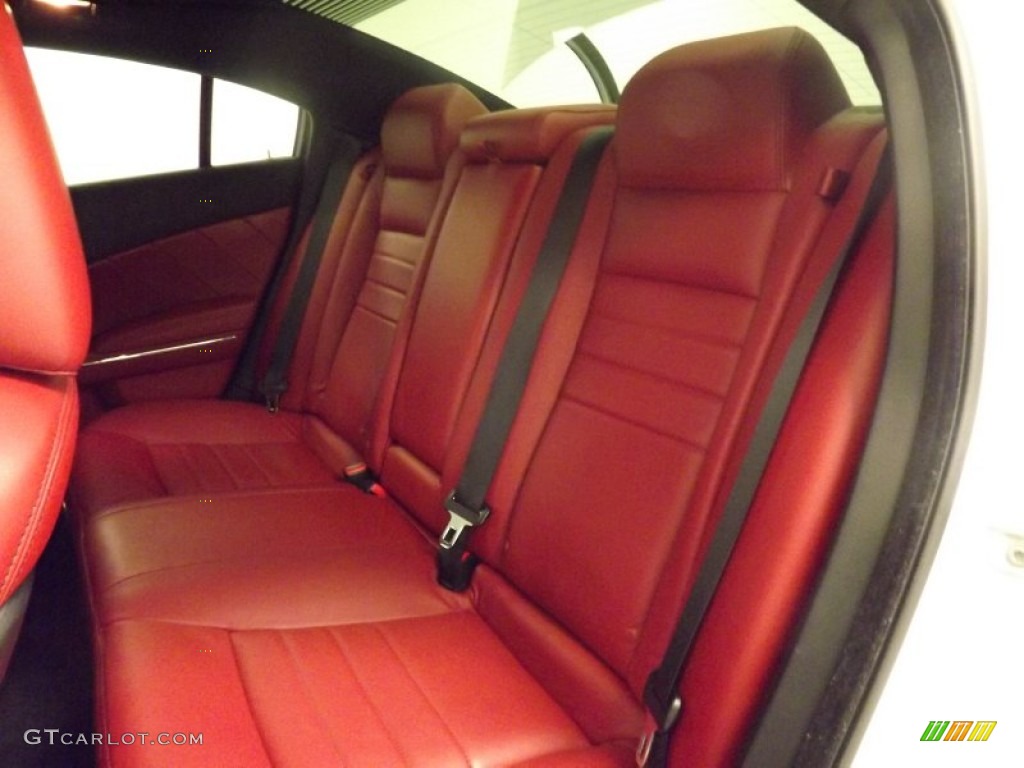 Black/Radar Red Interior 2011 Dodge Charger R/T Plus Photo #81383304