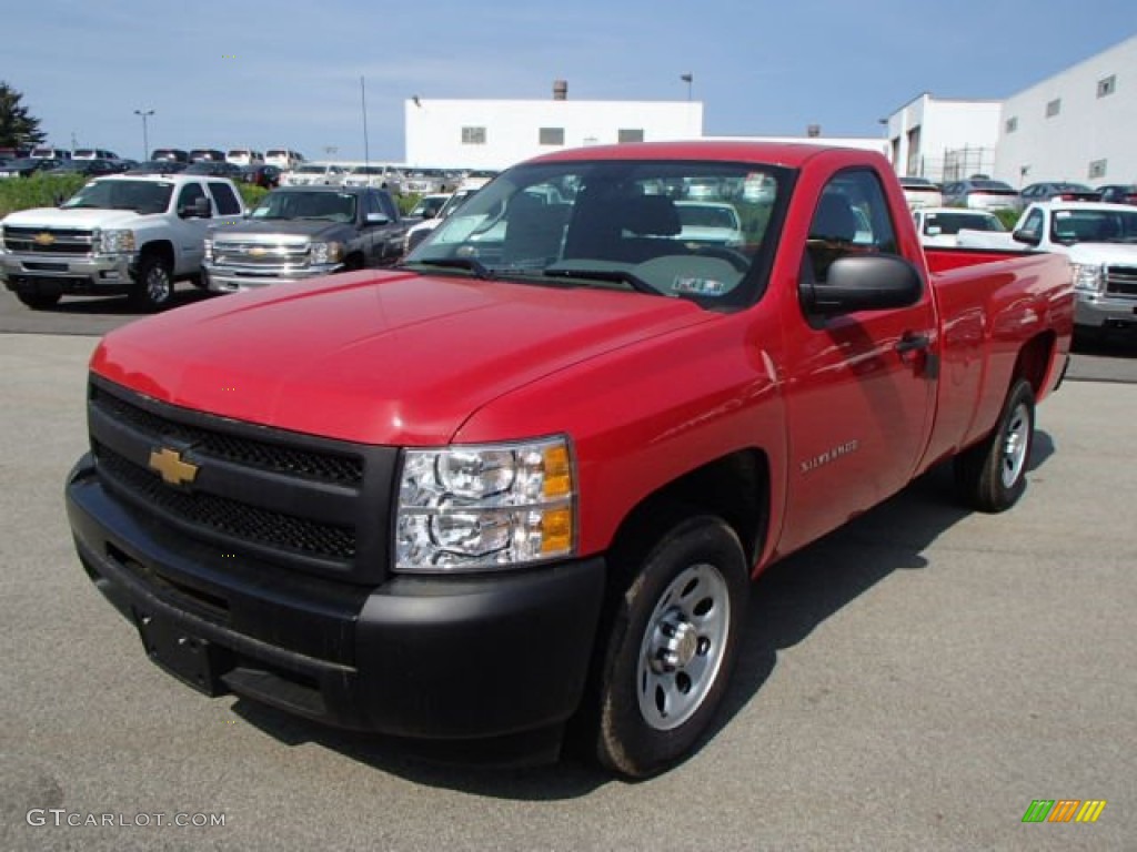 2013 Silverado 1500 Work Truck Regular Cab - Victory Red / Dark Titanium photo #2