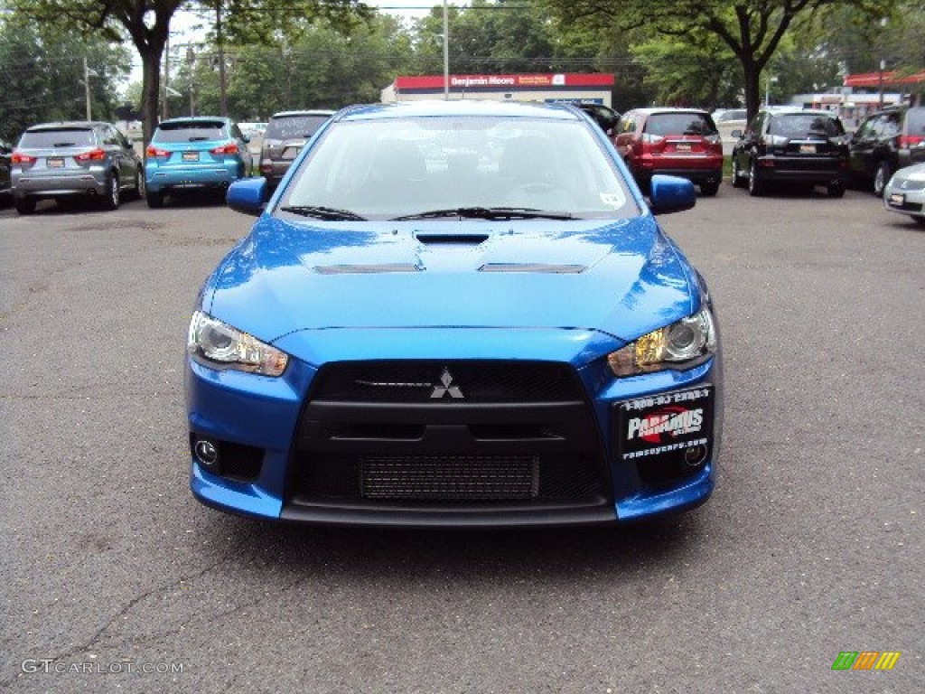 2011 Lancer Evolution GSR - Octane Blue Pearl / Black photo #2