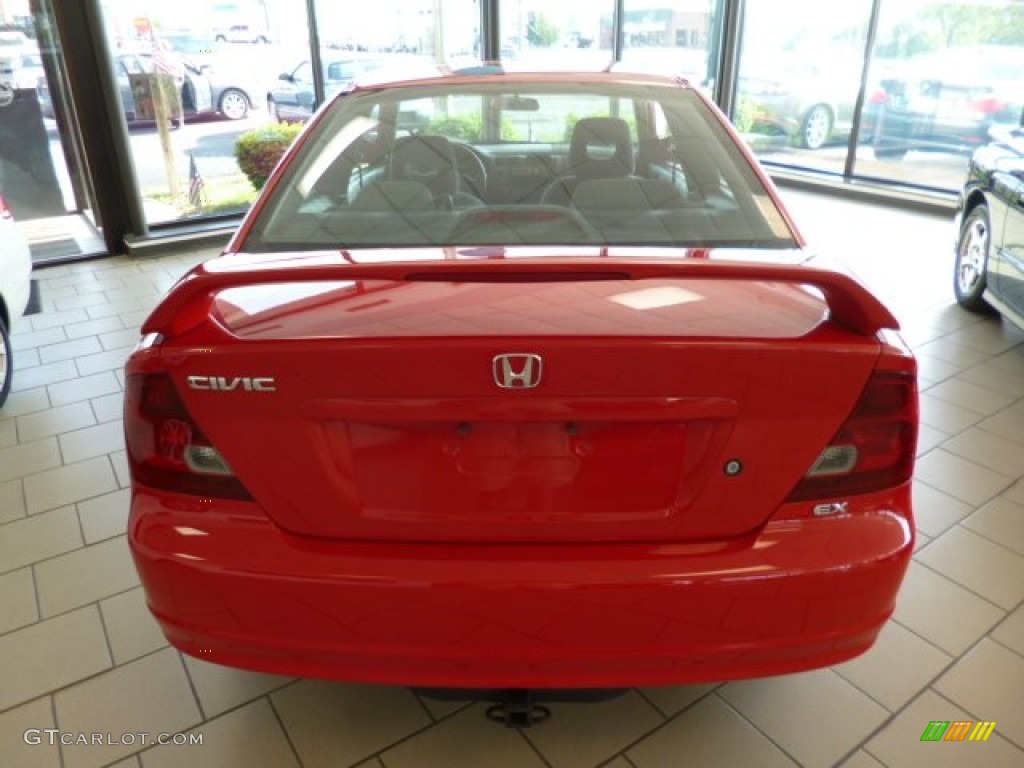 2002 Civic EX Coupe - Rally Red / Black photo #5