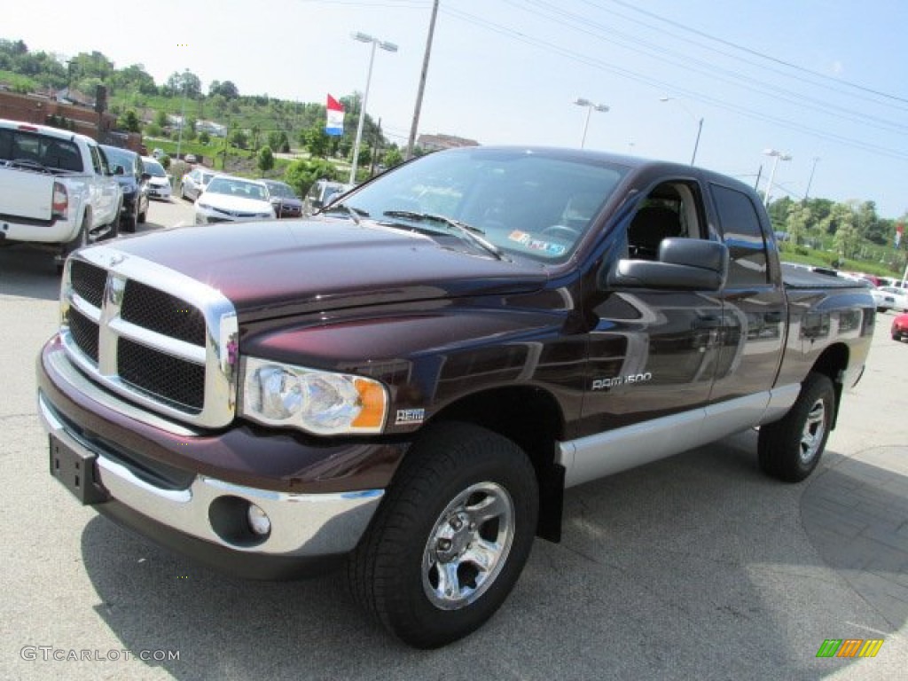 2004 Ram 1500 SLT Quad Cab 4x4 - Deep Molten Red Pearl / Dark Slate Gray photo #5