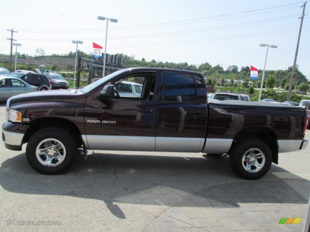 2004 Ram 1500 SLT Quad Cab 4x4 - Deep Molten Red Pearl / Dark Slate Gray photo #7