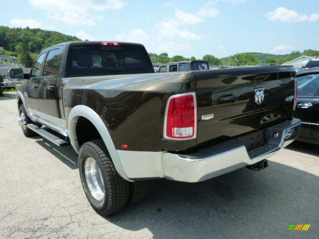 2013 3500 Laramie Crew Cab 4x4 Dually - Black Gold Pearl / Canyon Brown/Light Frost Beige photo #3