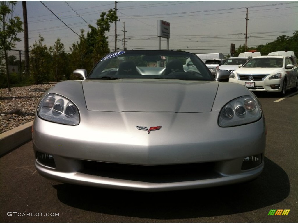 2007 Corvette Convertible - Machine Silver Metallic / Cashmere photo #2