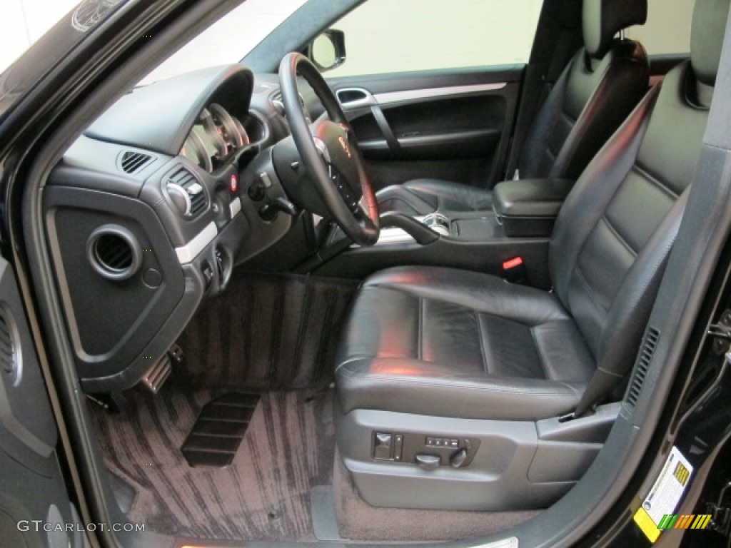 Black Interior 2008 Porsche Cayenne Turbo Photo #81388995