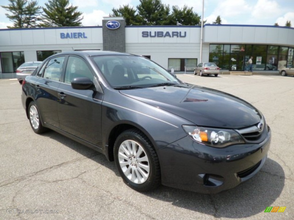 2010 Impreza 2.5i Premium Sedan - Dark Gray Metallic / Carbon Black photo #1