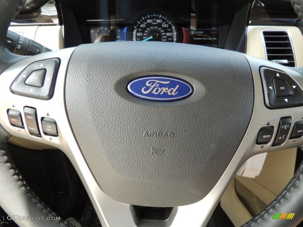 2013 Ford Flex SEL Dune Steering Wheel Photo #81389887