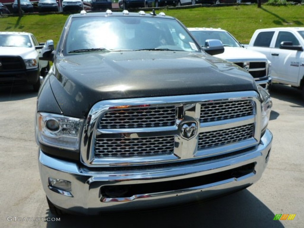 2013 3500 Laramie Crew Cab 4x4 Dually - Black Gold Pearl / Canyon Brown/Light Frost Beige photo #7