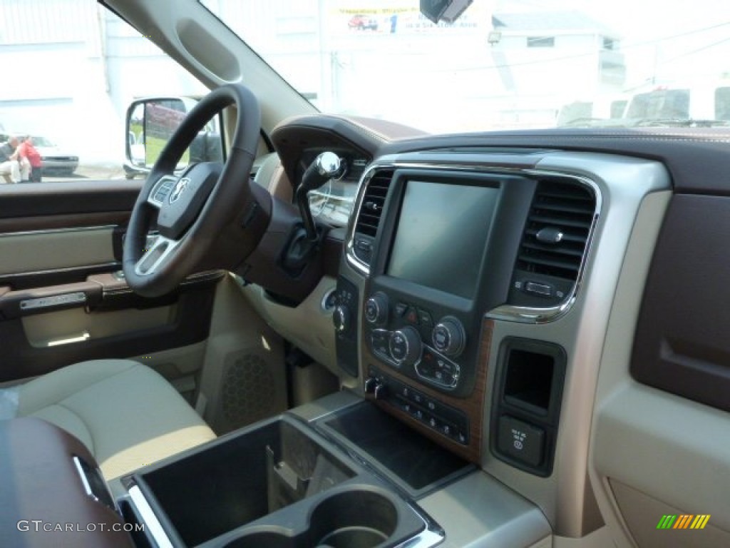 2013 3500 Laramie Crew Cab 4x4 Dually - Black Gold Pearl / Canyon Brown/Light Frost Beige photo #8