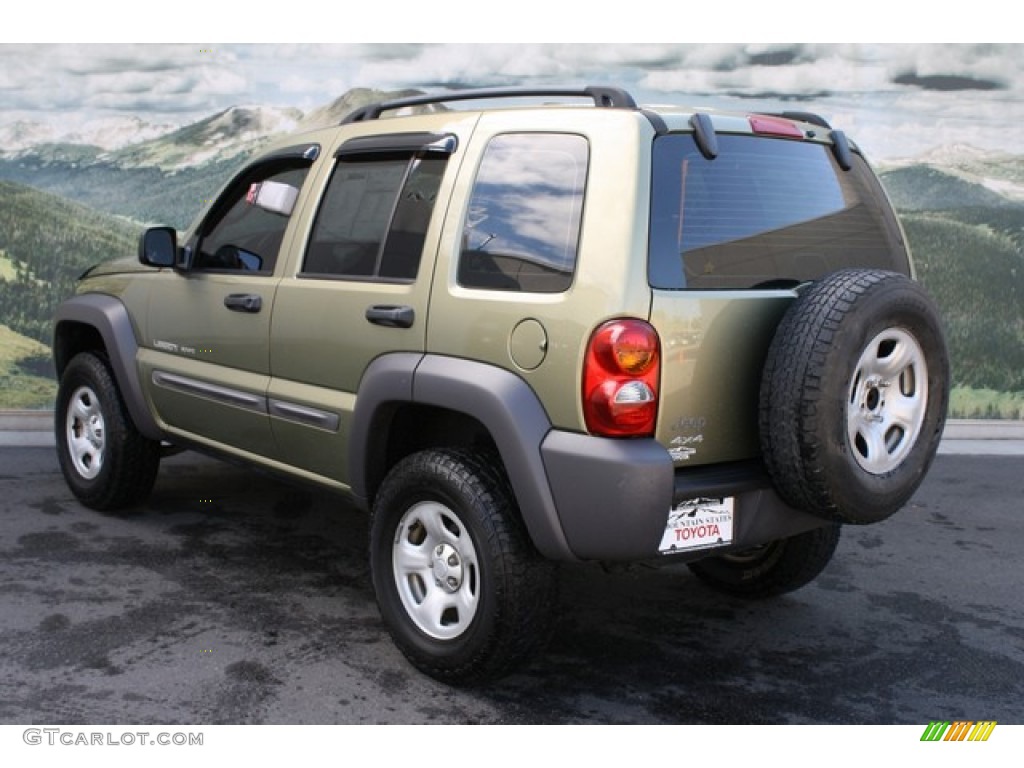 2003 Liberty Sport 4x4 - Cactus Green Pearl / Dark Slate Gray photo #4