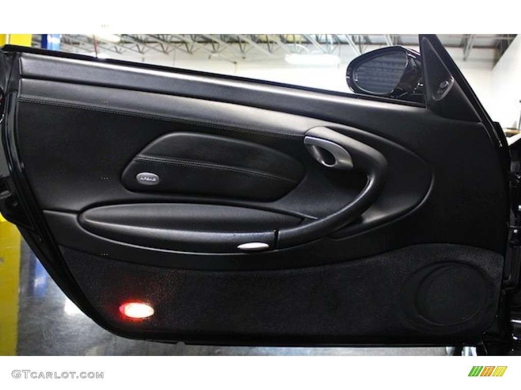 2002 Porsche 911 Turbo Coupe Black Door Panel Photo #81393882