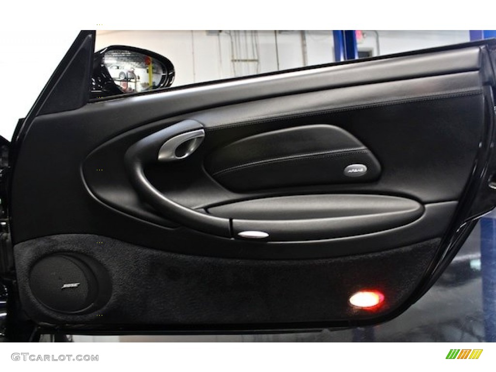 2002 Porsche 911 Turbo Coupe Black Door Panel Photo #81393898