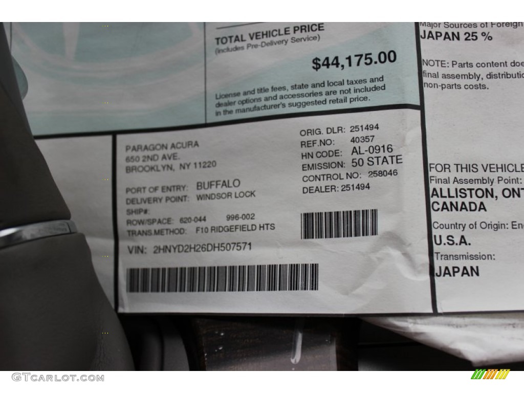 2013 MDX SH-AWD - Palladium Metallic / Graystone photo #101