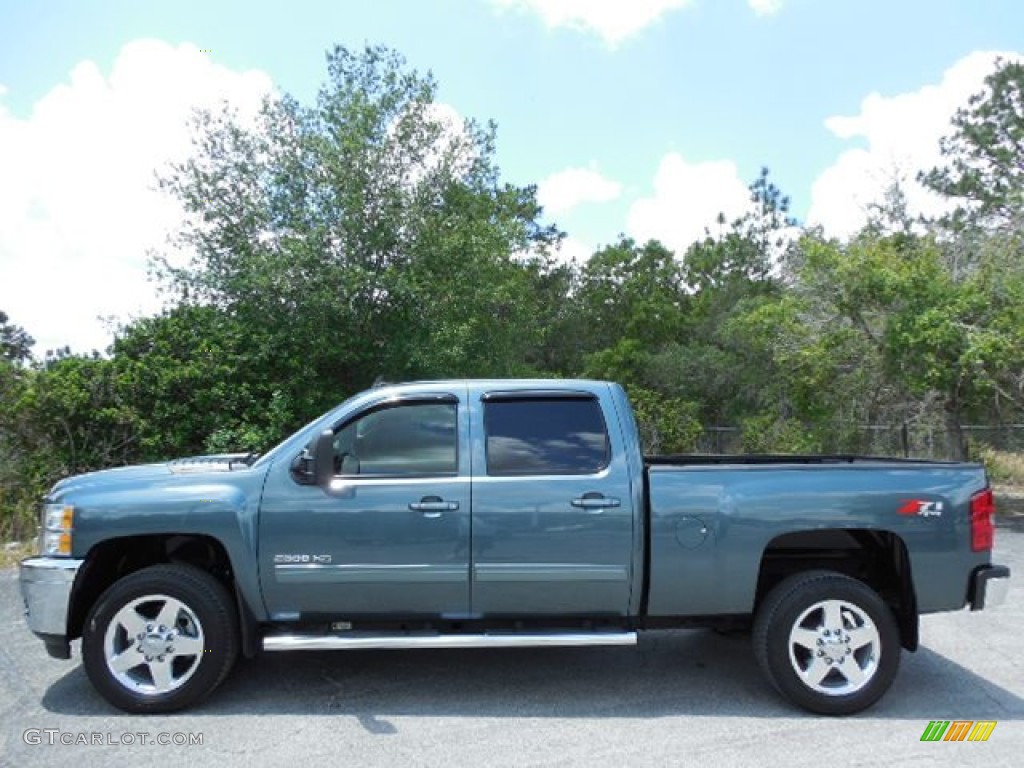 Blue Granite Metallic 2011 Chevrolet Silverado 2500HD LTZ Crew Cab 4x4 Exterior Photo #81396279