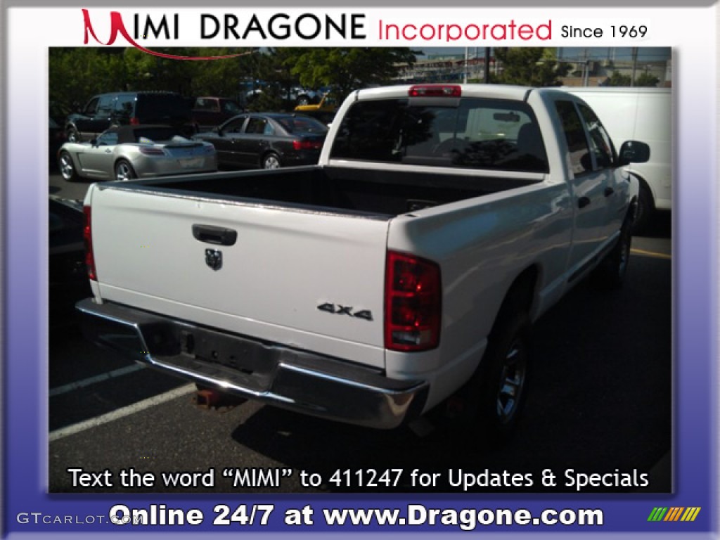 2005 Ram 1500 SLT Quad Cab 4x4 - Bright White / Dark Slate Gray photo #10