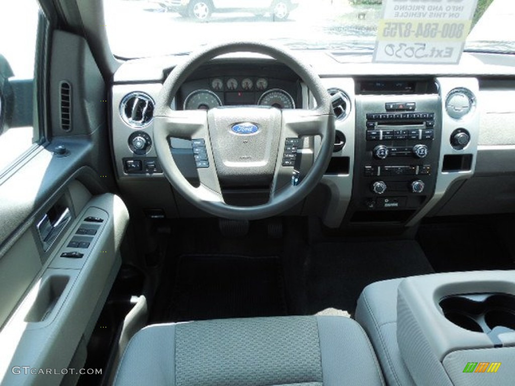 2010 F150 XLT SuperCab - Tuxedo Black / Medium Stone photo #6