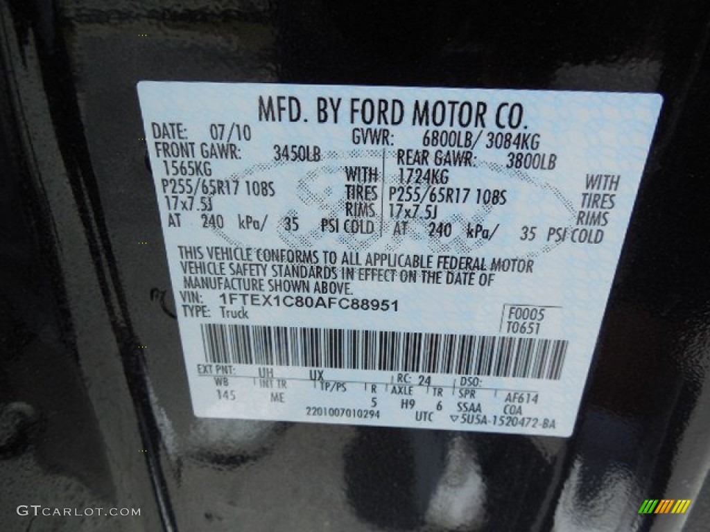 2010 F150 XLT SuperCab - Tuxedo Black / Medium Stone photo #22