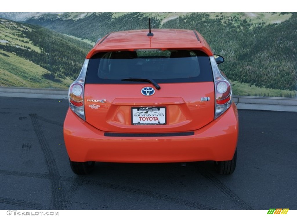 2013 Prius c Hybrid Four - Habanero / Black photo #4
