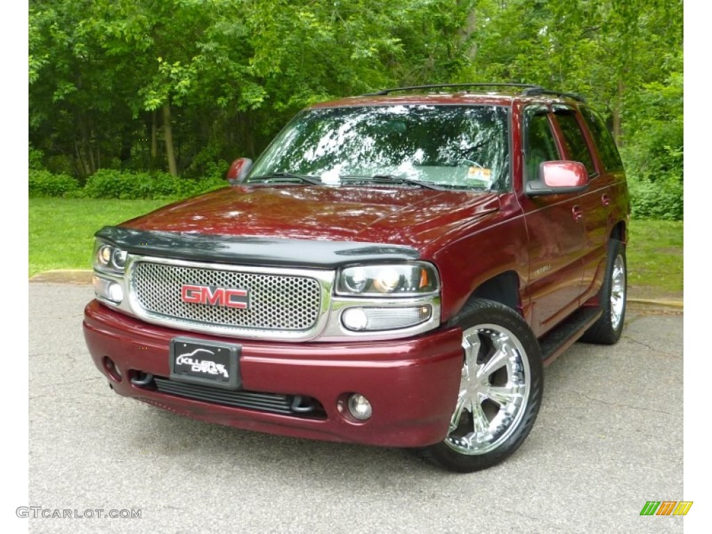 2001 Yukon Denali AWD - Garnet Red Metallic / Medium Dark Pewter/Shale photo #3