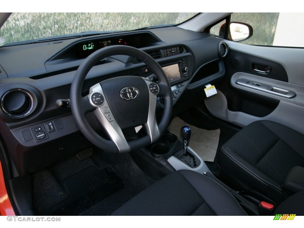 2013 Prius c Hybrid Four - Habanero / Black photo #5