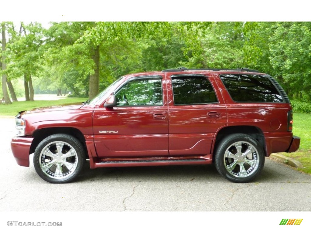 2001 Yukon Denali AWD - Garnet Red Metallic / Medium Dark Pewter/Shale photo #4