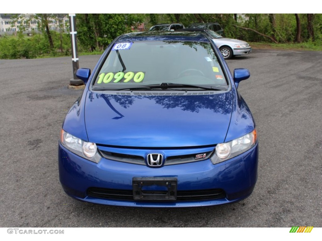 2008 Civic Si Sedan - Fiji Blue Pearl / Black photo #2