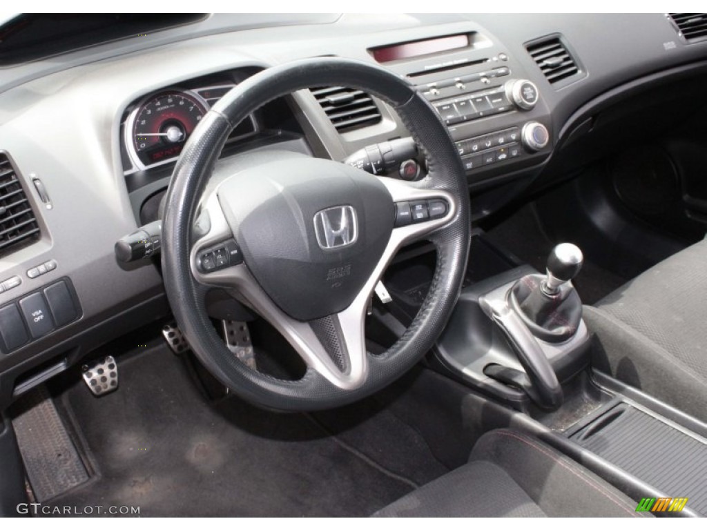 2008 Honda Civic Si Sedan Black Dashboard Photo #81398495