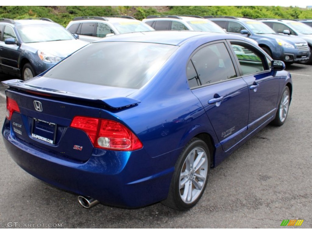2008 Civic Si Sedan - Fiji Blue Pearl / Black photo #6