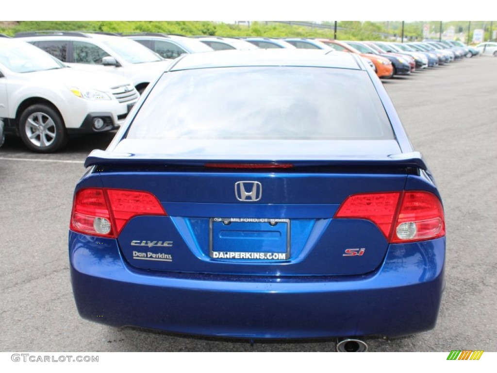 2008 Civic Si Sedan - Fiji Blue Pearl / Black photo #7