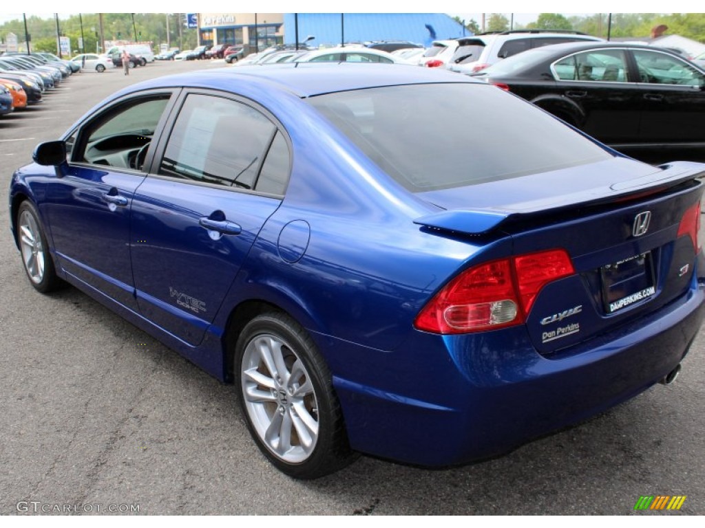 2008 Civic Si Sedan - Fiji Blue Pearl / Black photo #10