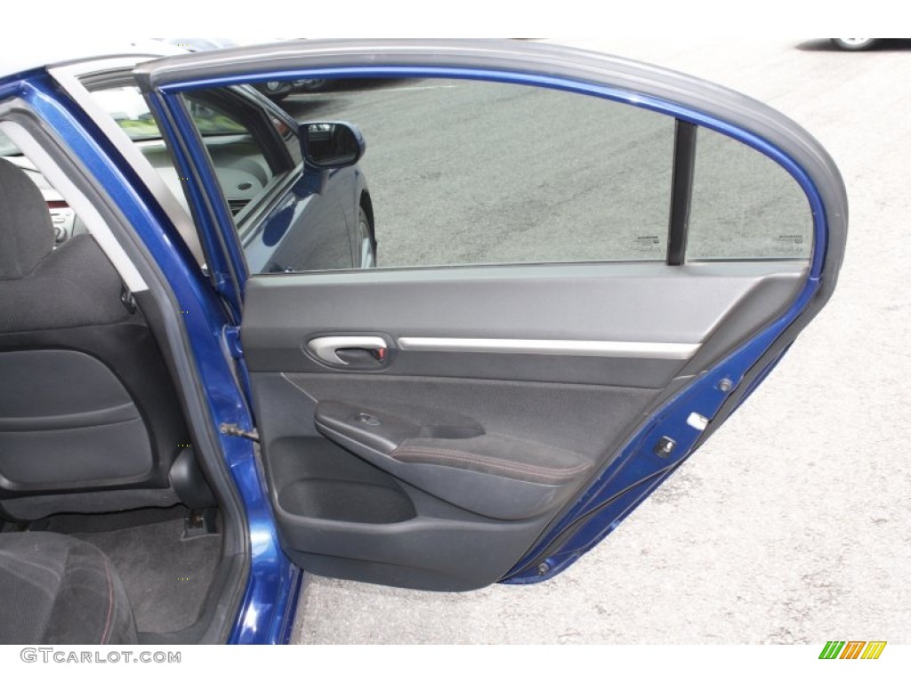 2008 Honda Civic Si Sedan Black Door Panel Photo #81398682