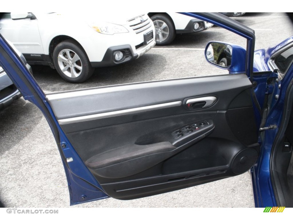 2008 Honda Civic Si Sedan Black Door Panel Photo #81398694