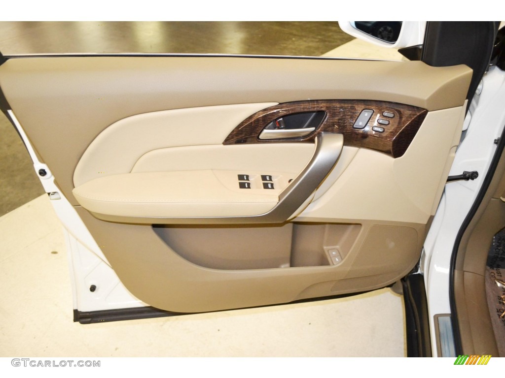2012 Acura MDX SH-AWD Technology Parchment Door Panel Photo #81398952