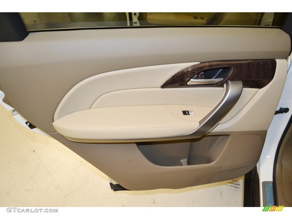 2012 Acura MDX SH-AWD Technology Parchment Door Panel Photo #81399060