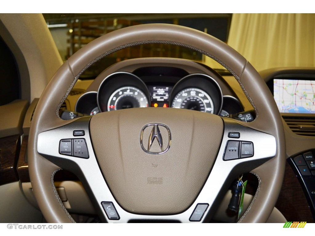 2012 Acura MDX SH-AWD Technology Parchment Steering Wheel Photo #81399211