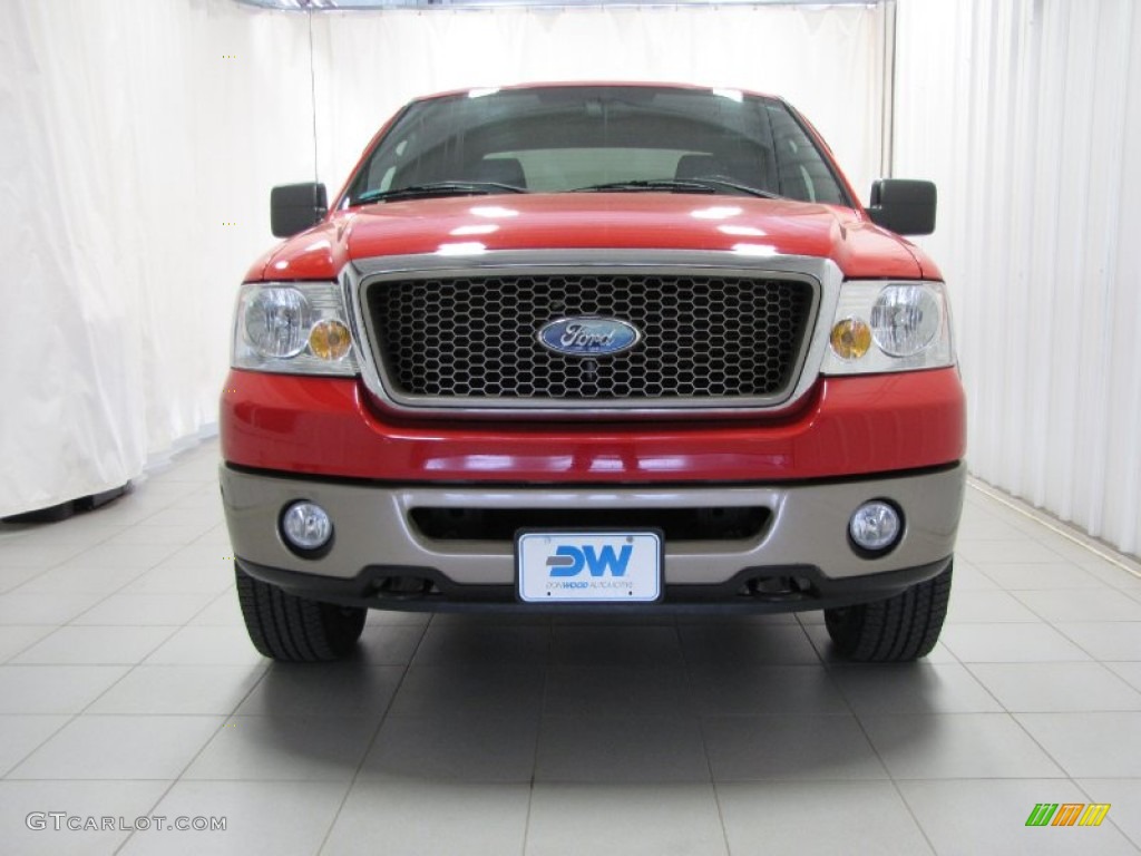 2006 F150 Lariat SuperCrew 4x4 - Bright Red / Black photo #2