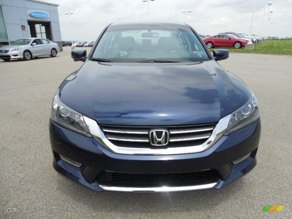 2013 Accord EX Sedan - Obsidian Blue Pearl / Gray photo #19