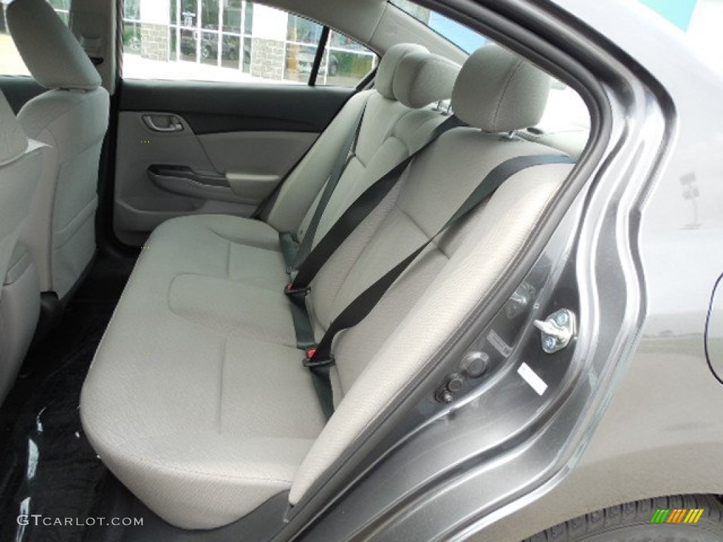 2013 Civic LX Sedan - Polished Metal Metallic / Gray photo #8