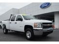 2009 Summit White Chevrolet Silverado 2500HD Work Truck Crew Cab 4x4  photo #1