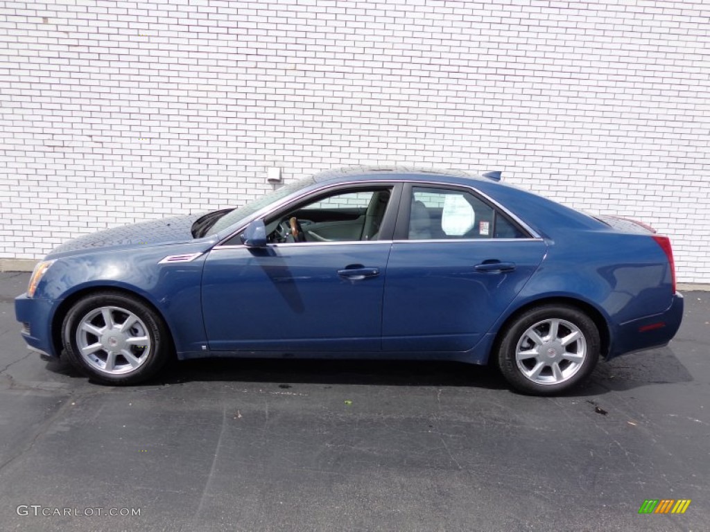 2009 CTS Sedan - Blue Diamond Tri-Coat / Light Titanium/Ebony photo #7