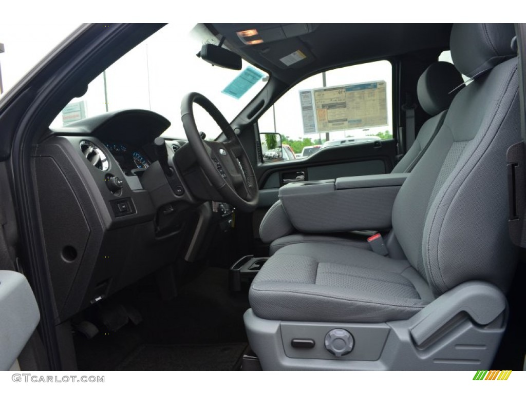 Steel Gray Interior 2013 Ford F150 XLT SuperCab Photo #81407549