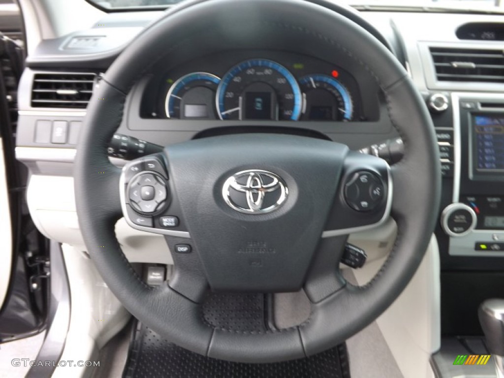 2013 Camry Hybrid XLE - Magnetic Gray Metallic / Light Gray photo #11