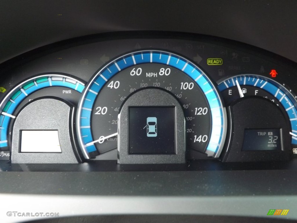 2013 Camry Hybrid XLE - Magnetic Gray Metallic / Light Gray photo #13