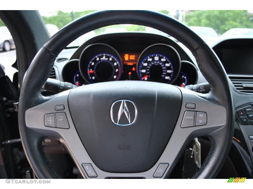 2007 Acura MDX Technology Bordeaux Steering Wheel Photo #81408573