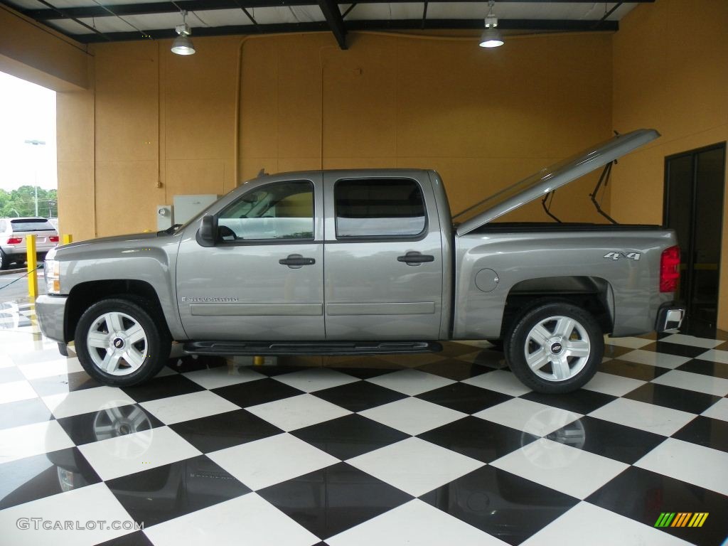 2008 Silverado 1500 LT Crew Cab 4x4 - Graystone Metallic / Ebony photo #7