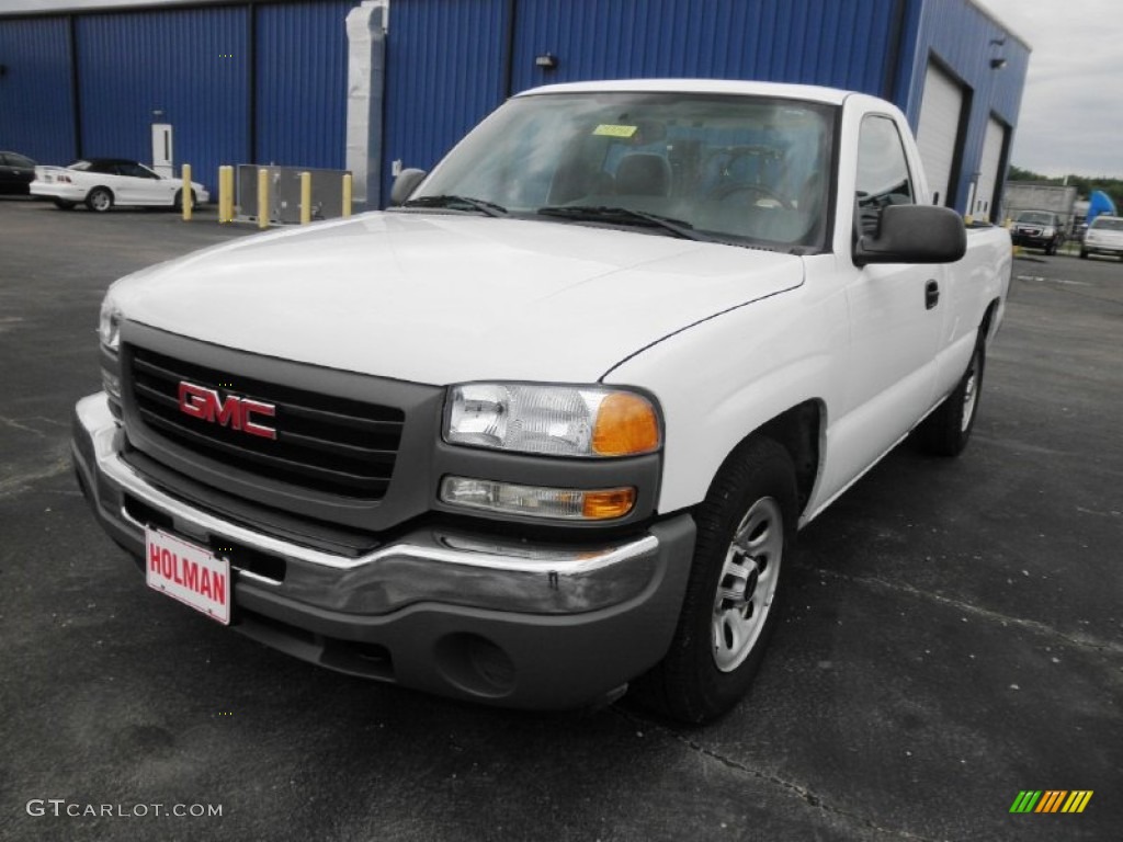 2005 Sierra 1500 Work Truck Regular Cab - Summit White / Dark Pewter photo #3