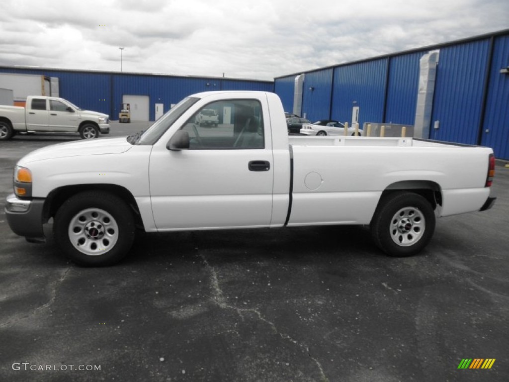 2005 Sierra 1500 Work Truck Regular Cab - Summit White / Dark Pewter photo #4