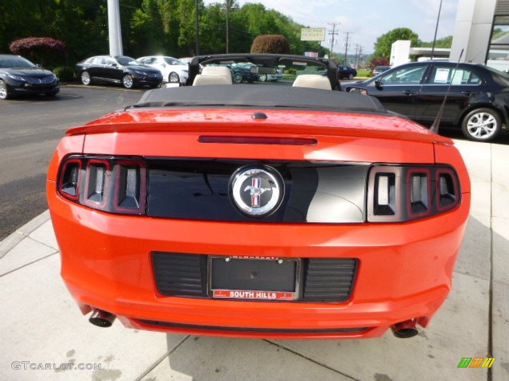 2013 Mustang V6 Premium Convertible - Race Red / Stone photo #4